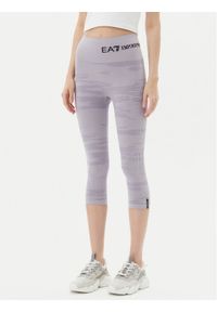 EA7 Emporio Armani Legginsy 7W000518 AF13714 UA092 Fioletowy Slim Fit. Kolor: fioletowy. Materiał: syntetyk