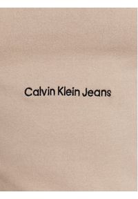 Calvin Klein Jeans Golf J30J324325 Beżowy Slim Fit. Typ kołnierza: golf. Kolor: beżowy. Materiał: bawełna #4