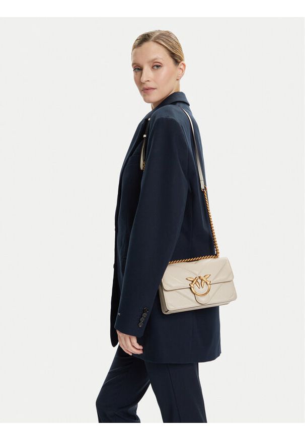 Pinko - PINKO Torebka Love One Mini Light Dc. Al 25-26 PLTT 104550 A2OS Écru. Materiał: skórzane