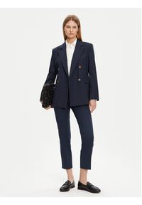 Weekend Max Mara Chinosy Vite 2515131021 Granatowy Slim Fit. Kolor: niebieski. Materiał: bawełna