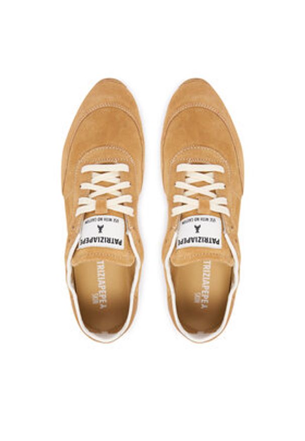 Patrizia Pepe Sneakersy 2Z0054/L055-B768 Brązowy. Kolor: brązowy. Materiał: skóra, zamsz
