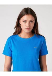 Wrangler - DAMSKI T-SHIRT WRANGLER SIGN OFF TEE STRONG BLUE W7Q0-D3-X2V 112132068