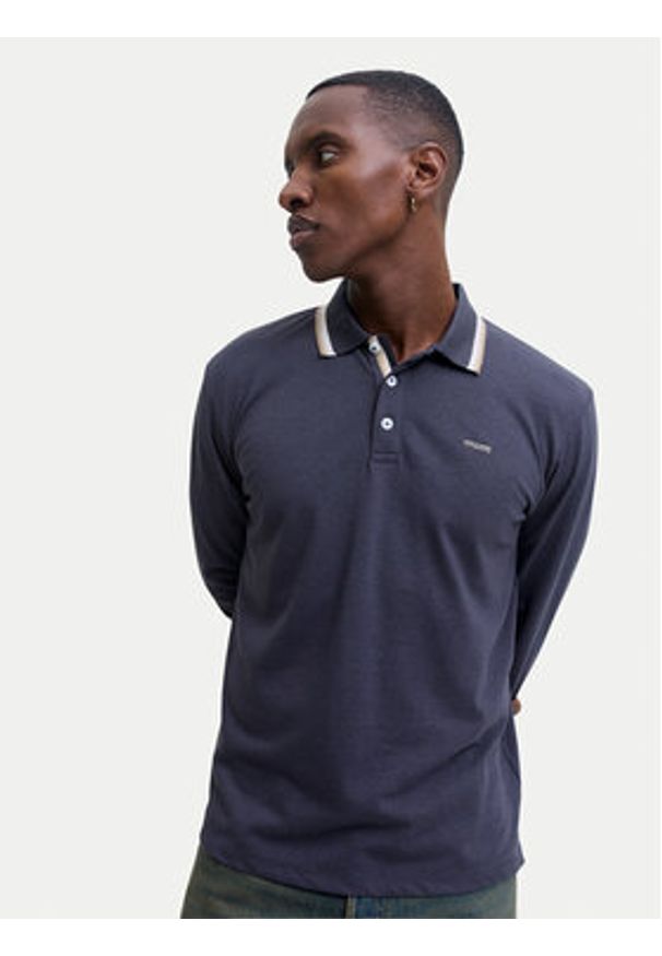 Jack & Jones Polo Blualves 12287520 Niebieski Regular Fit. Typ kołnierza: polo. Kolor: niebieski. Materiał: bawełna