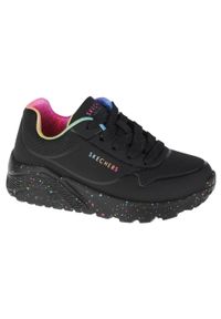 skechers - Buty do chodzenia dla dzieci Skechers Uno Lite Rainbow Speckle. Zapięcie: sznurówki. Kolor: czarny. Materiał: syntetyk, materiał. Szerokość cholewki: normalna. Model: Skechers Sport. Sport: turystyka piesza