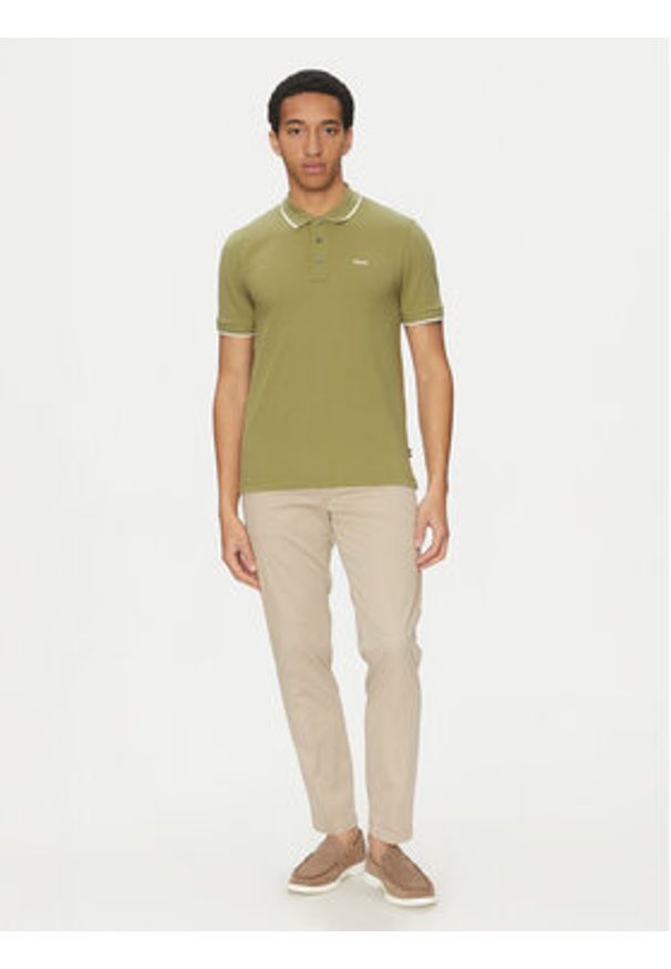 BOSS Polo Parlay 190 50494697 Zielony Regular Fit. Typ kołnierza: polo. Kolor: zielony. Materiał: bawełna