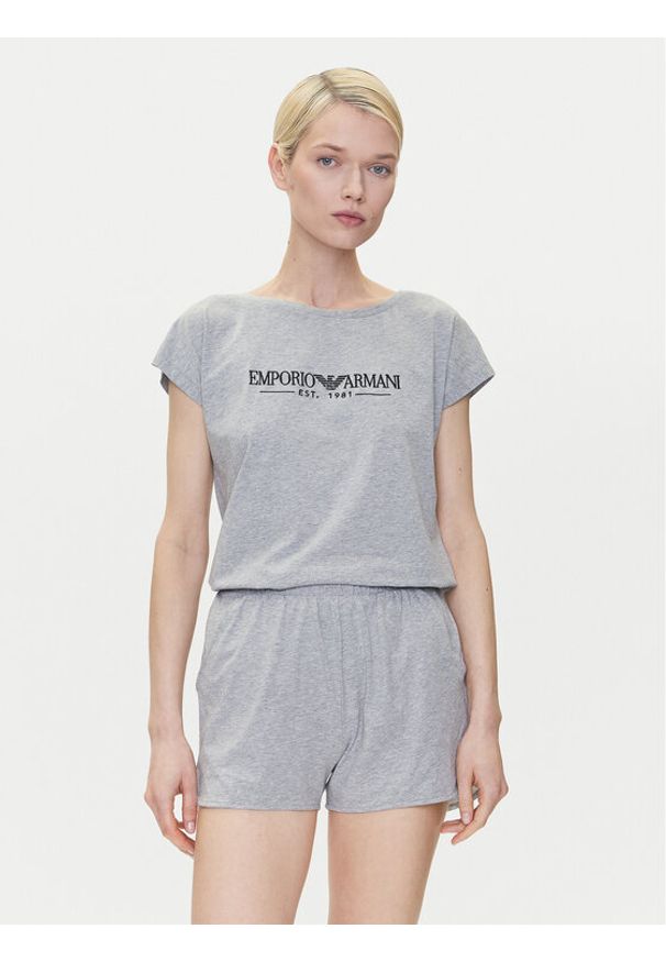 Emporio Armani Underwear Piżama EW000495 AF10881 O8002 Szary Regular Fit. Kolor: szary. Materiał: bawełna