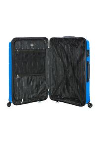 Wittchen - Duża walizka z polipropylenu żłobiona. Kolor: niebieski. Materiał: guma #4