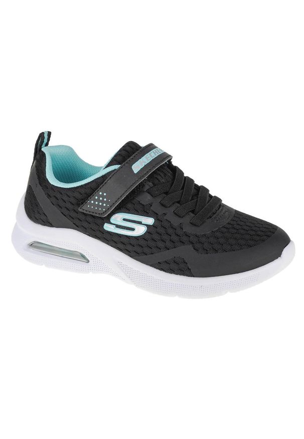 skechers - Buty do chodzenia dziewczęce, Skechers Microspec Max. Zapięcie: rzepy. Kolor: czarny. Materiał: tkanina, syntetyk, materiał. Szerokość cholewki: normalna. Sport: turystyka piesza