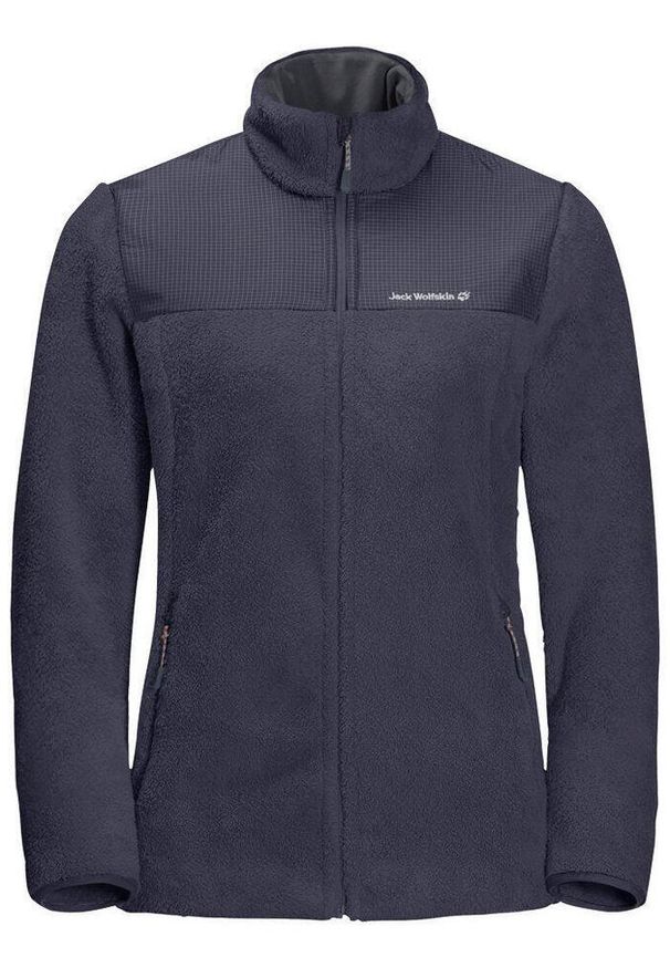 Bluza turystyczna damska Jack Wolfskin Dna Kenai. Kolor: czarny, szary, wielokolorowy. Materiał: poliester. Sport: turystyka piesza