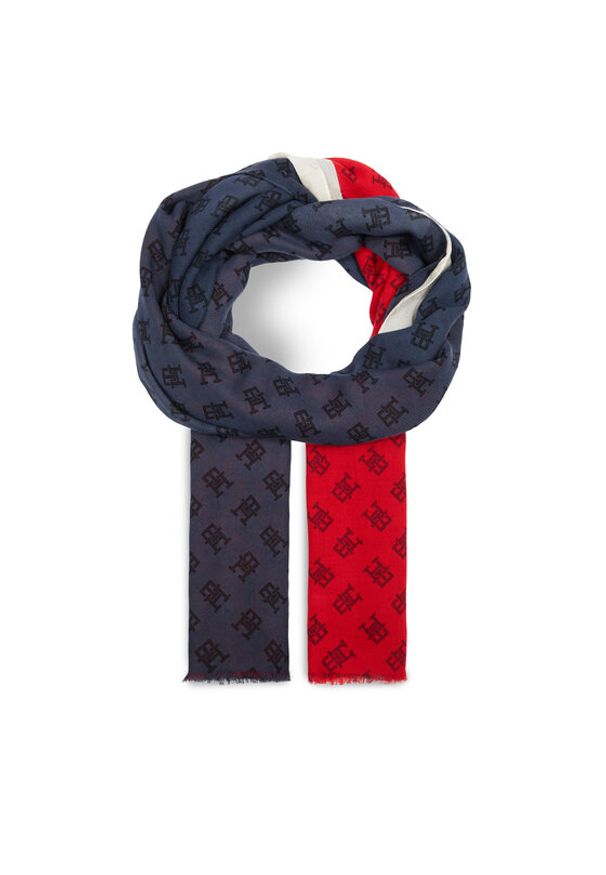 TOMMY HILFIGER - Szal Tommy Hilfiger. Kolor: niebieski