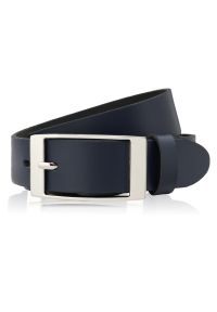 Pasek skórzany 110 cm granatowy PAOLO PERUZZI PG-02-DBS-110. Kolor: niebieski. Materiał: skóra #1