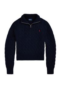 Polo Ralph Lauren Sweter 211963467002 Granatowy Relaxed Fit. Typ kołnierza: polo. Kolor: niebieski. Materiał: bawełna #3