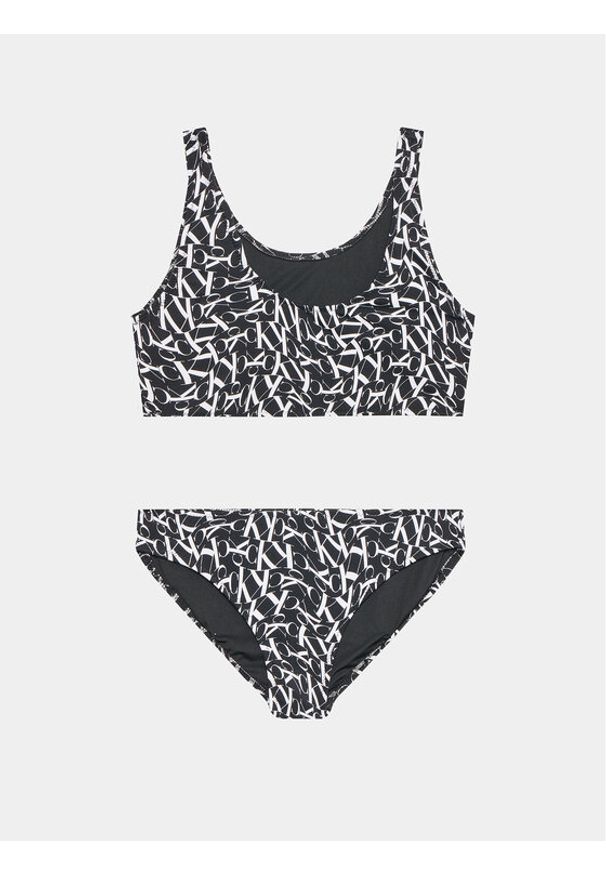 Calvin Klein Swimwear Strój kąpielowy KY0KY00037 Czarny. Kolor: czarny. Materiał: syntetyk