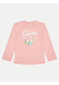 Guess Bluzka J4YI38 K6YW4 Różowy Regular Fit. Kolor: różowy. Materiał: bawełna #1