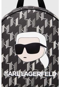 Karl Lagerfeld plecak damski kolor czarny mały wzorzysty. Kolor: czarny #4