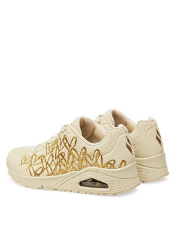 skechers - Skechers Sneakersy 177975/NTGD Beżowy. Kolor: beżowy. Materiał: skóra