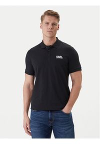 Karl Lagerfeld - KARL LAGERFELD Polo 745780 562235 Granatowy Regular Fit. Typ kołnierza: polo. Kolor: niebieski. Materiał: bawełna #1
