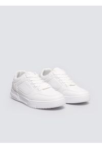 Big-Star - Sneakersy damskie ze skóry ekologicznej białe OO274A549 101. Okazja: na co dzień. Nosek buta: okrągły. Kolor: biały. Materiał: skóra ekologiczna #4