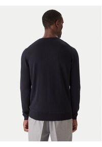 Karl Lagerfeld - KARL LAGERFELD Sweter 655000 554399 Granatowy Slim Fit. Typ kołnierza: dekolt w karo. Kolor: niebieski. Materiał: wełna