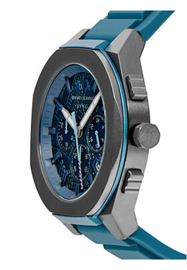 Armani Exchange Zegarek Sync AX4291 Granatowy. Kolor: niebieski. Materiał: syntetyk