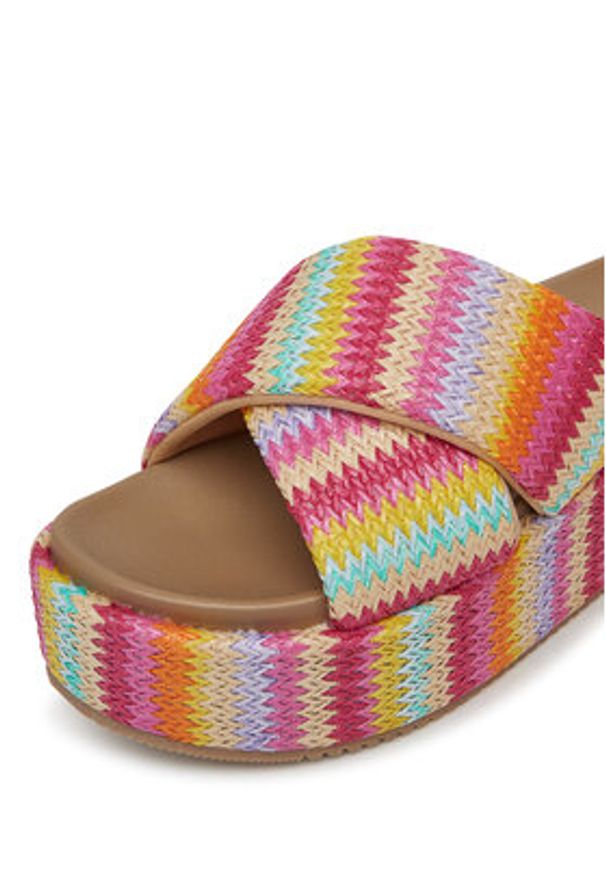 Roxy Klapki LT0613-63 Różowy. Kolor: różowy. Materiał: materiał, syntetyk