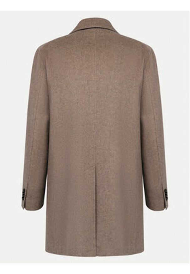 Bugatti Płaszcz wełniany 621300 69071 Beżowy Regular Fit. Kolor: beżowy. Materiał: wełna, syntetyk