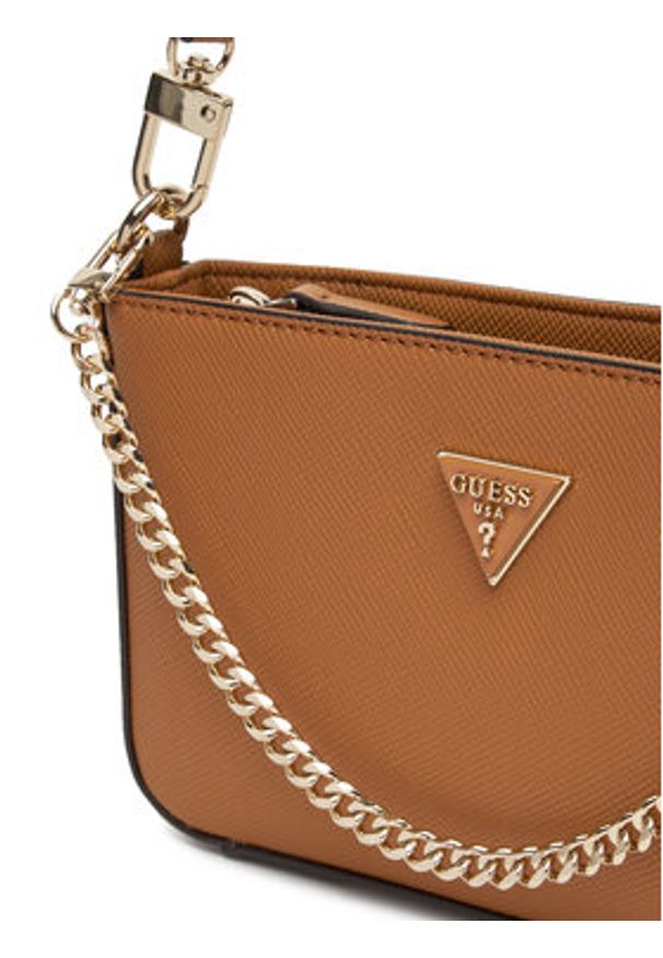 Guess Torebka Noelle II Mini HWZG96 72720 Brązowy. Kolor: brązowy. Materiał: skórzane