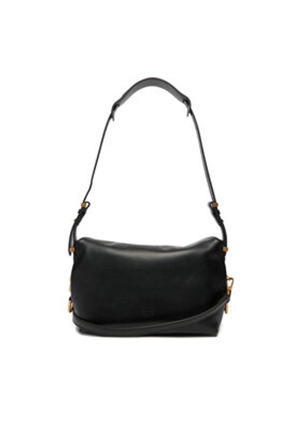 Pinko - PINKO Torebka Saddle Baguette Mini AI 25-26 PLTT 105895 A1ZX Czarny. Kolor: czarny. Materiał: skórzane