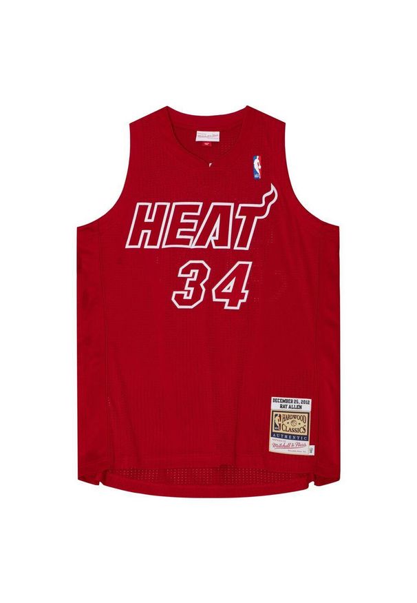 Mitchell & Ness - Koszulka Miami Heat Authentic Christmas Day Ray Allen 2012/13. Kolor: czerwony. Sport: koszykówka