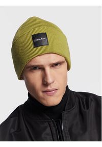 Calvin Klein Czapka K50K509682 Zielony. Kolor: zielony. Materiał: materiał, bawełna