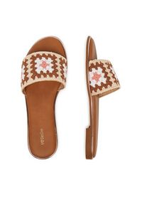 DeeZee Klapki H5728-8 Brązowy. Kolor: brązowy. Materiał: materiał