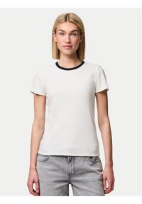 Pieces T-Shirt May 17154483 Biały Slim Fit. Kolor: biały. Materiał: bawełna #1