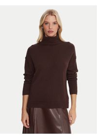 Marella Golf Biro 2525366122 Brązowy Regular Fit. Typ kołnierza: golf. Kolor: brązowy. Materiał: wełna
