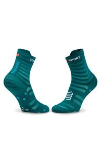 Compressport Skarpety wysokie unisex Pro Racing Socks V4.0 Ultralight Run High XU00050B Zielony. Kolor: zielony. Materiał: materiał