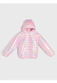 Sinsay - Pikowana kurtka puffer z kapturem - różowy. Typ kołnierza: kaptur. Kolor: różowy #1