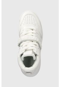 Karl Lagerfeld sneakersy skórzane KREW MAX KC kolor biały KL63350. Nosek buta: okrągły. Zapięcie: rzepy. Kolor: biały. Materiał: skóra. Obcas: na platformie #5