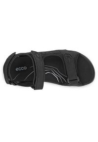 ecco - Buty do chodzenia męskie Ecco 82218402001. Zapięcie: rzepy. Kolor: czarny. Materiał: guma, skóra