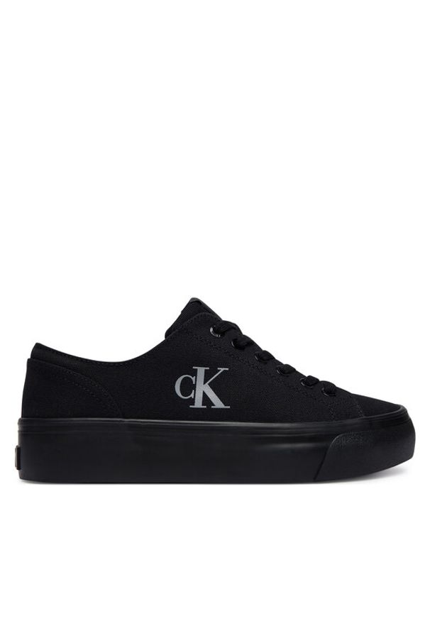 Calvin Klein Sneakersy Vulc Flatform Low Canvas Mg YW0YW01763 Czarny. Kolor: czarny. Materiał: materiał
