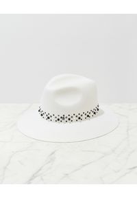 MAISON MICHEL PARIS - Biały kapelusz Henrietta. Kolor: biały. Materiał: materiał. Wzór: aplikacja