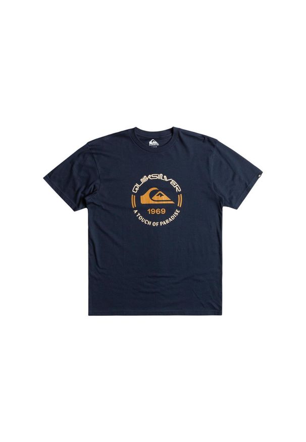 Quiksilver - Koszulka z krótkim rękawem dla Mężczyzn CIRCLE LOGO Niebieski. Kolor: niebieski. Materiał: materiał, bawełna. Długość rękawa: krótki rękaw. Długość: krótkie. Wzór: nadruk
