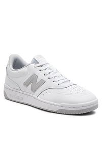 New Balance Sneakersy BB80GRY Biały. Kolor: biały. Materiał: skóra