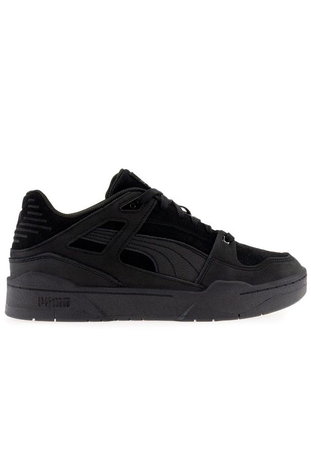 Buty Puma Slipstream Suede 38754701 - czarne. Kolor: czarny. Materiał: materiał, nubuk, zamsz, syntetyk, guma. Szerokość cholewki: normalna. Wzór: aplikacja. Model: Puma Suede
