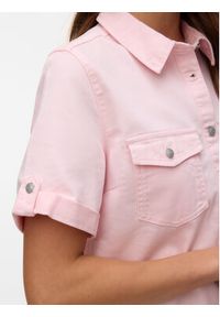 Vero Moda Sukienka jeansowa Jennie 10309665 Różowy Regular Fit. Kolor: różowy. Materiał: bawełna #2