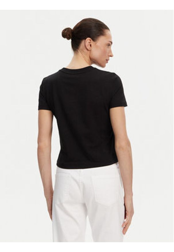 Calvin Klein Jeans T-Shirt Placed Institutional J20J225524 Czarny Slim Fit. Kolor: czarny. Materiał: bawełna