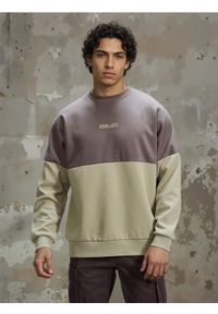 Sinsay - Bawełniana bluza crewneck z napisem - zielony. Kolor: zielony. Materiał: bawełna. Wzór: napisy