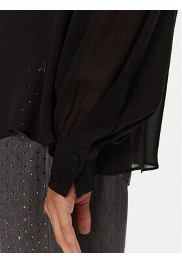 Pinko - PINKO Bluzka 102964 A1JZ Czarny Regular Fit. Kolor: czarny. Materiał: wiskoza