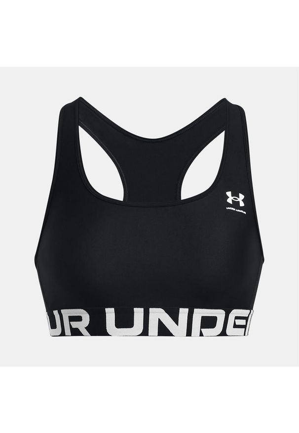 Stanik sportowy damski treningowy Under Armour biustonosz sportowy. Kolor: czarny. Sport: fitness