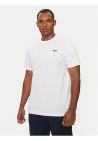 Fila T-Shirt Berloz FAM0340 Biały Regular Fit. Kolor: biały. Materiał: bawełna