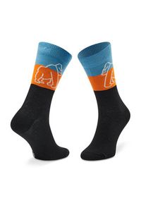 Happy-Socks - Happy Socks Skarpety Wysokie Dziecięce KGOR01-9300 Czarny. Kolor: czarny. Materiał: materiał