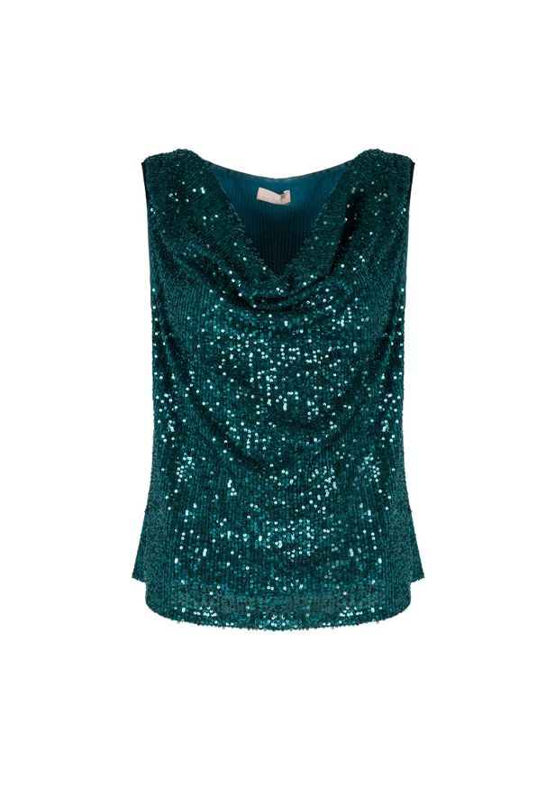 Liu Jo Top | JF2113 J6677 | Kobieta | Zielony. Okazja: na co dzień. Kolor: zielony. Materiał: poliester. Wzór: aplikacja. Styl: elegancki, casual, klasyczny